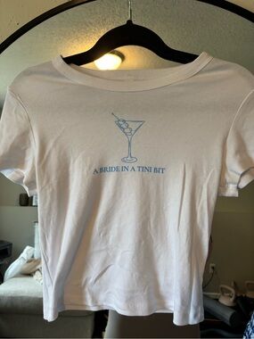 Bella Canvas White Tee “Bride in a Tini Bit”